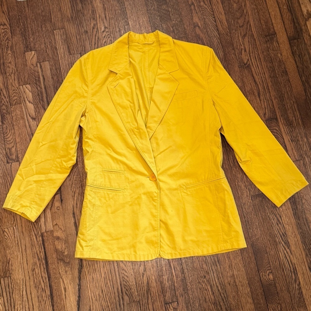 Bogner Yellow Women’s Blazer Lightweight Professional Jacket Size 10